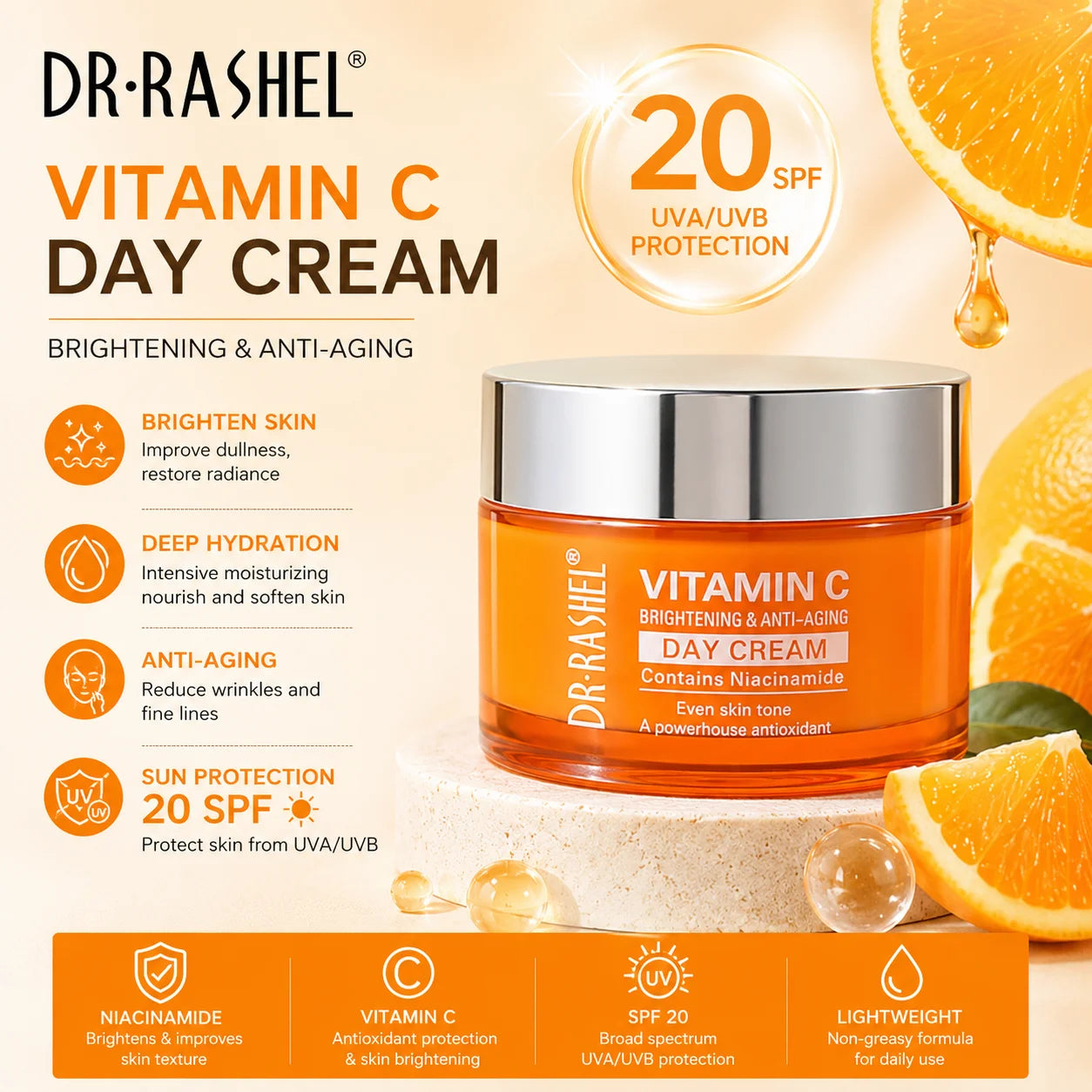 DR RASHEL Skin Care Vitamin C Anti-Aging Night Cream 50G