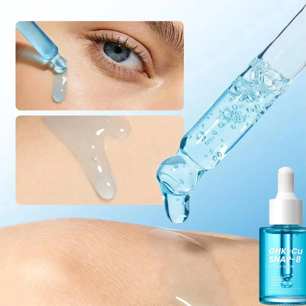 GHK-Cu Copper Peptide SNAP-8 Face Serum Anti Aging Wrinkle Lifting Firming Collagen Boost Hydrating Facial Essence