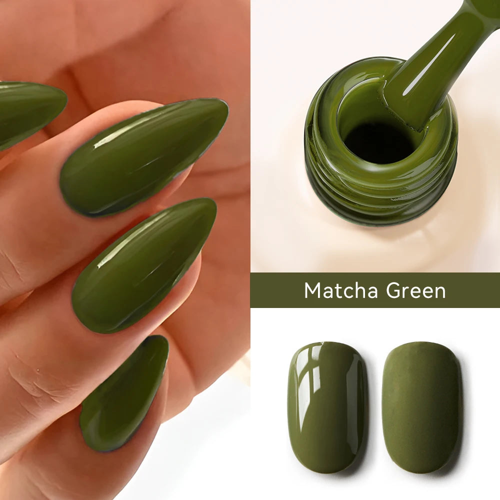 MAYCHAO Cherry Red Gel Nail Polish 12ml Glossy Semi Permanent Soak Off UV LED Frosted Gel Nails Base Painting Varnish