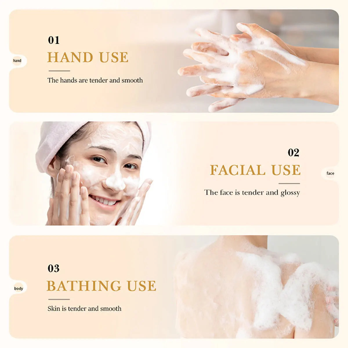 Rice Original Essence Deep Cleaning, Moisturizing Nourishing Facial Cleansing Soap Refreshing Oil Control Facial Wash Hand Soap