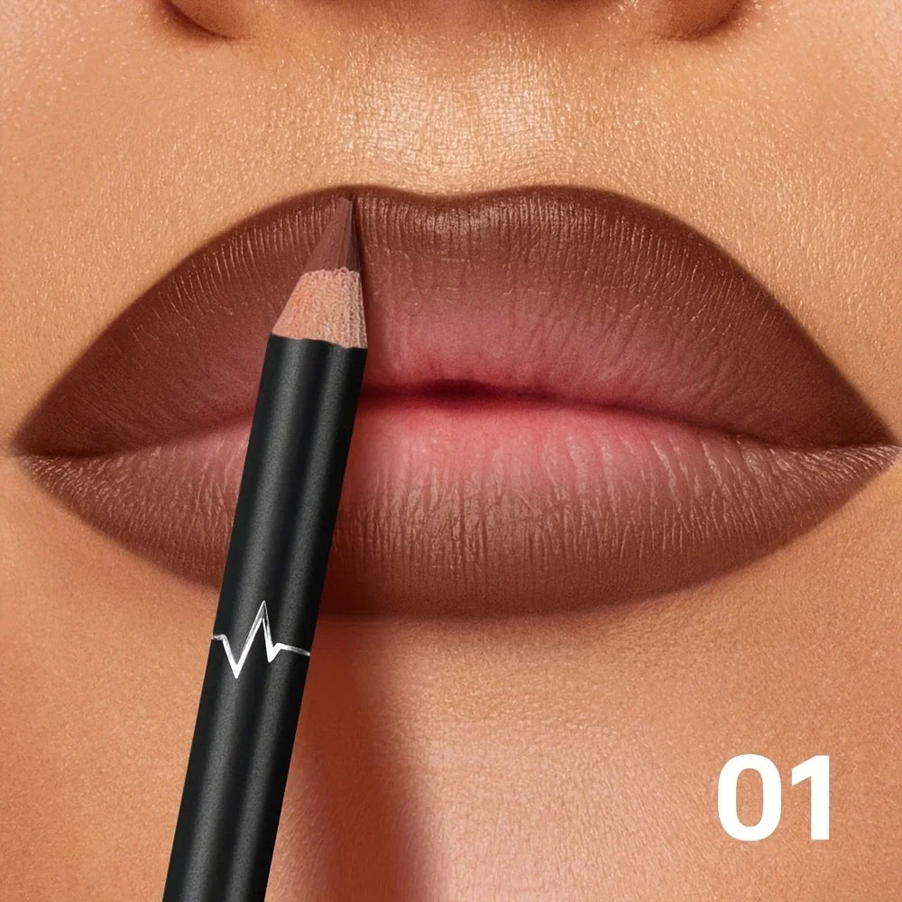 PUDAIER 6 color Waterproof Matte Lip Liner Pencil Set, Long Lasting Smudge-Proof Non-Transfer, Highly Pigmented Lip Contour