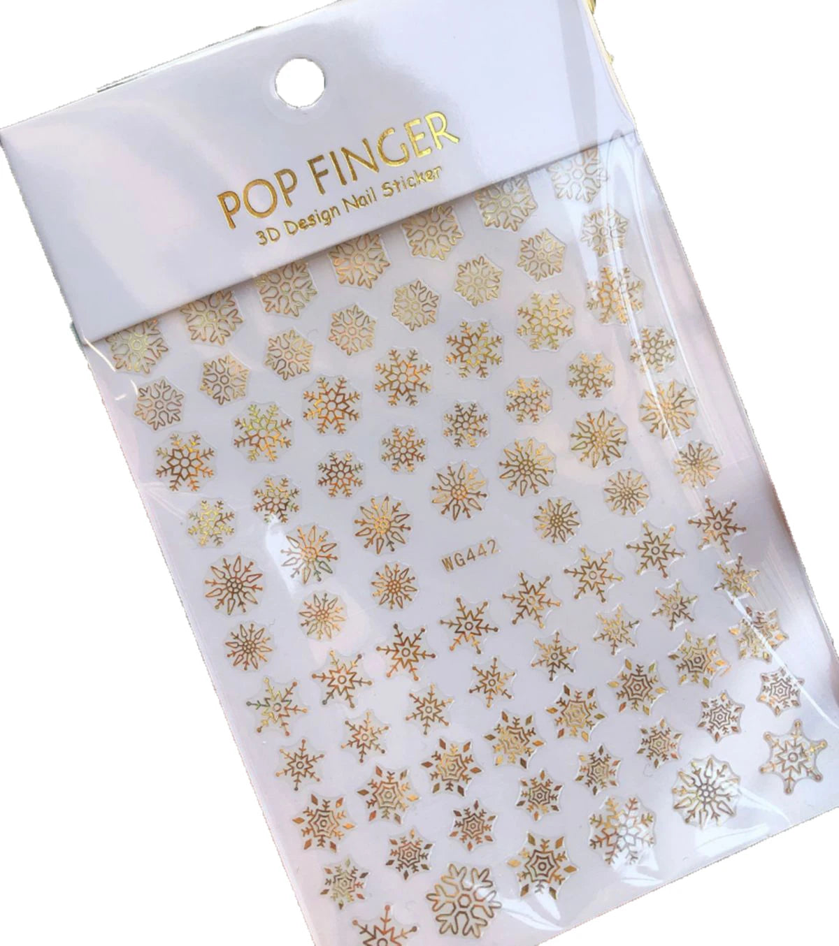 Sliver Bronzing 3D Christmas Nail Art Decoration Sticker Sparkly White Colorful Glitter Geometry Snowflake Winter Slider Foil