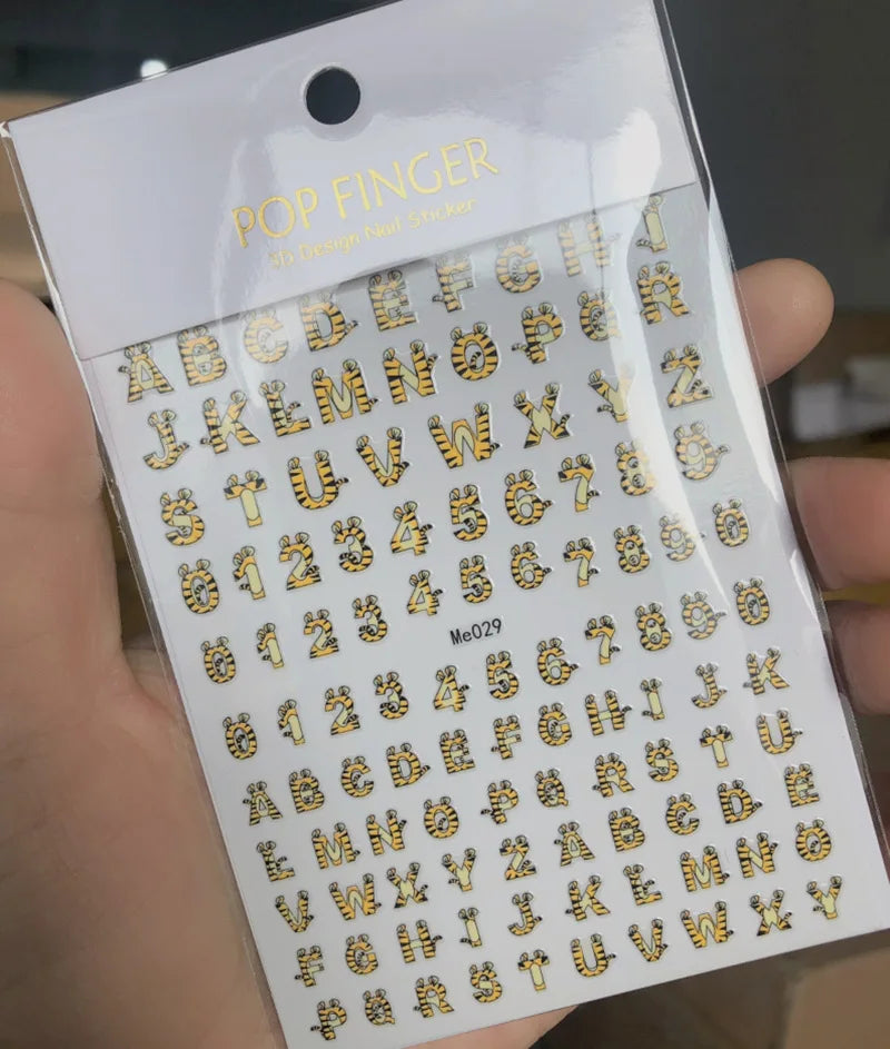 Press on Nails Tiger Symbol Nails Decals Design Fierce Wild Animal Leopard Decoration Manicure Stickers Nails Accessories Tools