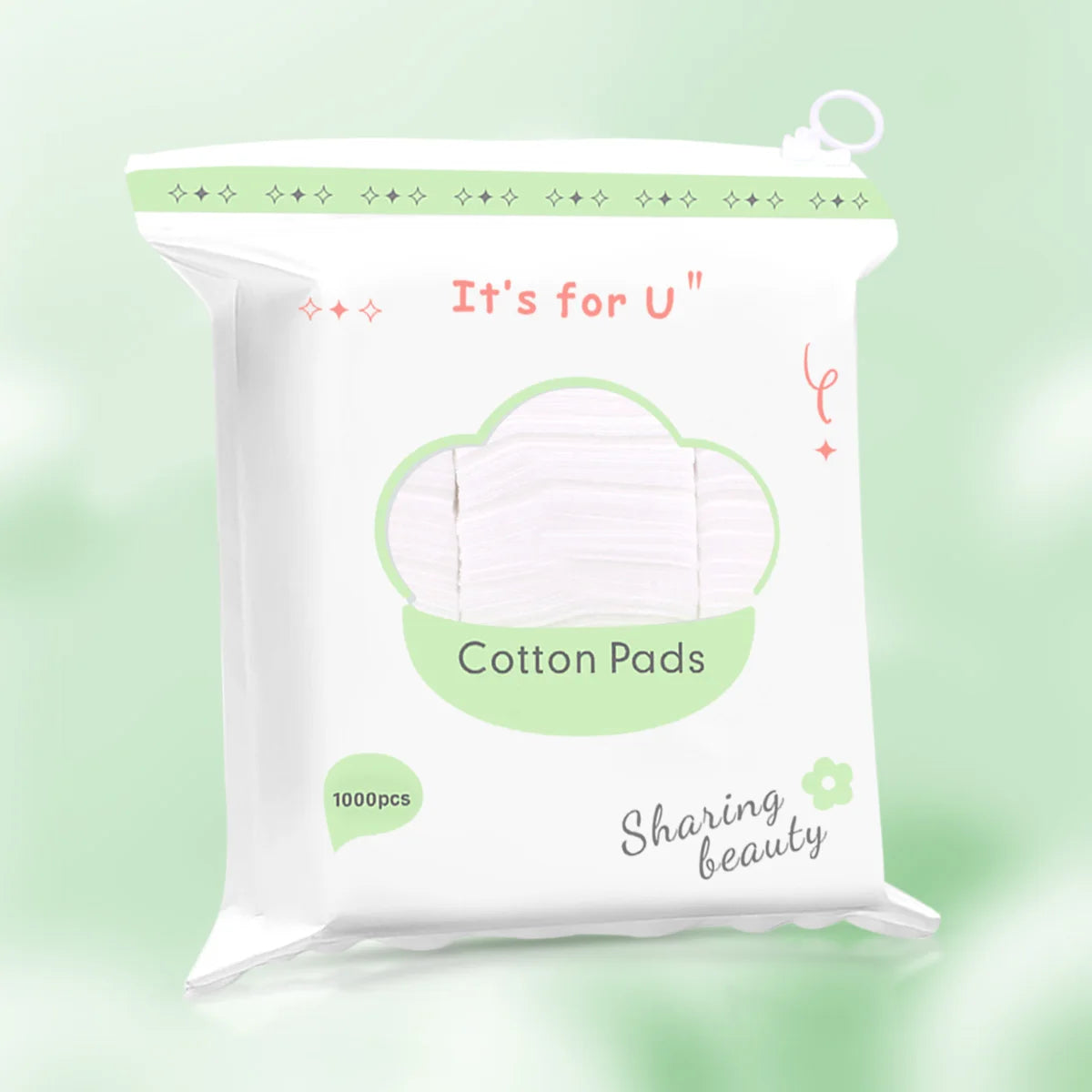 100pcs soft and breathable circular makeup remover pads, double-sided textured cotton pads, used for daily facial cleansing