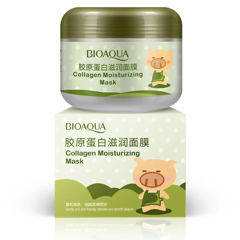BIOAQUA Collagen Moisturizing Face Mask Deep Cleaning Blackhead Removal Oil Control Anti Wrinkle Facial Mask Mud Skin Care