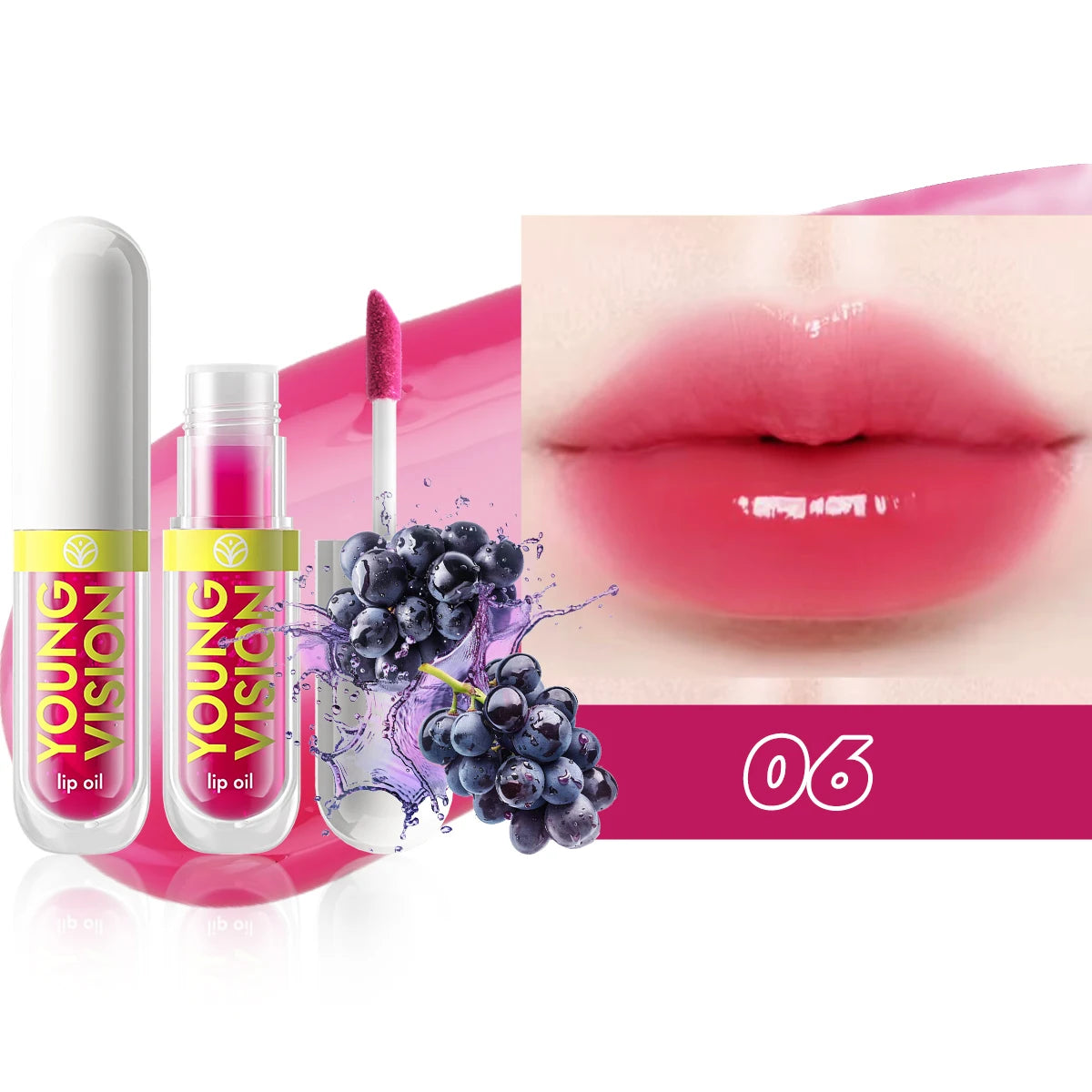 6 Color-Changing Lip Gloss  Fruity Scent Moisturizing and Long-Lasting Smooth Hydrating Temperature-Activated Lip tint