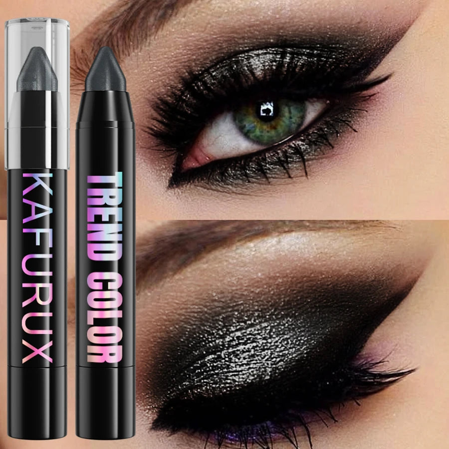 19 Colors Glitter Eye Shadow Pen Waterproof Metallic Matte Nude Eye Shadow Korean Makeup Gifts Purple Blue Brown Green Cosmetic