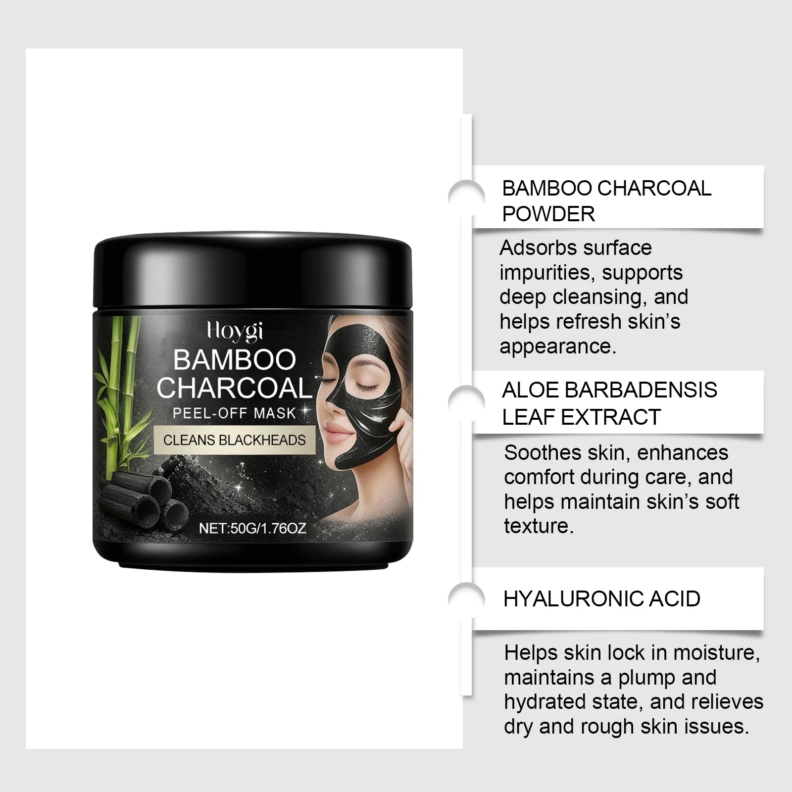 Charcoal Peel Off Mask Cream Blackhead Remover Deep Pore Cleansing Purifying Hydrating Facial Mask For All Skin Types