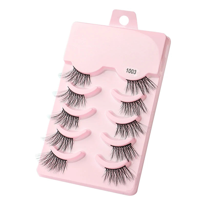 3/5 Pairs 3D Faux Mink Hair Soft Eyelashes Natural Thick Long False Eyelashes Dramatic Fake Lashes Handmade Eyelashes Faux Cils