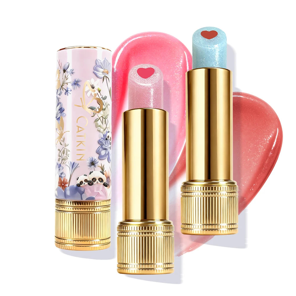 CATKIN Whiffle Dance Tinted Lip Balm 3 PCS Solid Lip Gloss Moisturizing Watery Colored jelly love Long-lasting