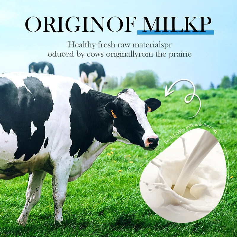 SADOER Milk Facial Cleanser Moisturizing Skin Brightening Nourishing Wash Foam Face Cleanser Facial Skin Care for Beauty