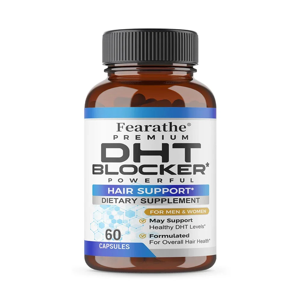 DHT Blocker, Powerful Saw Palmetto and Biotin Hair Growth Supplement, Promotes Hair Growth, Strengthens Hair and Scalp