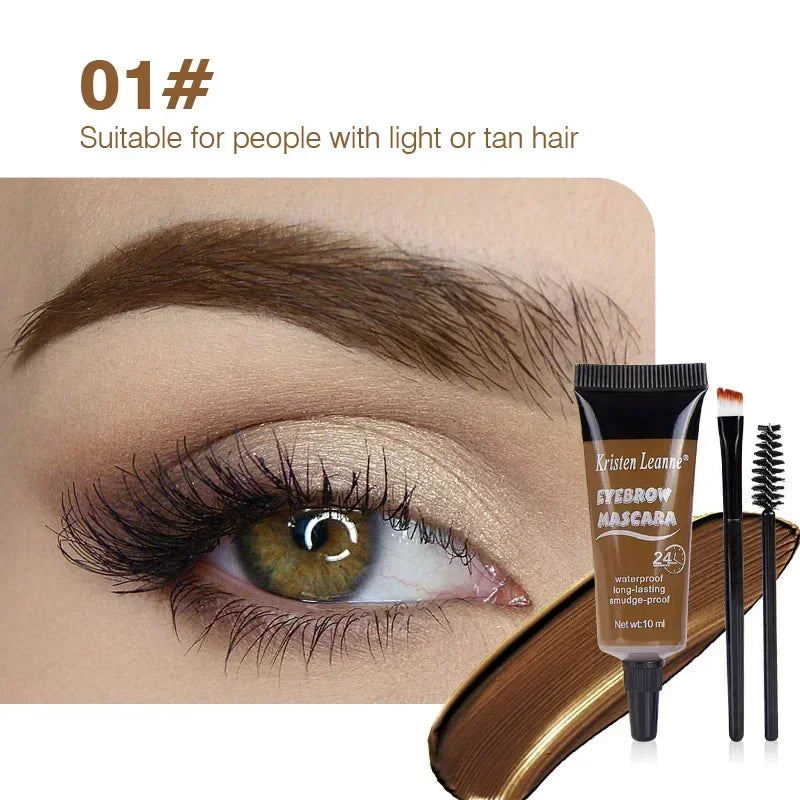 Professional Eyebrow Enhancers Cream Women Natural Liquid Dyeing Eyebrow Set Brow Tattoo Pigments Lasting Waterproof Eyebrow Gel
