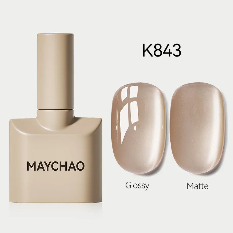 MAYCHAO Glitter Gel Nail Polish 7.3ml Semi-permanent Sequins Shiny Gel Base Top Coat Soak Off UV LED Varnish Nail Art Decoration