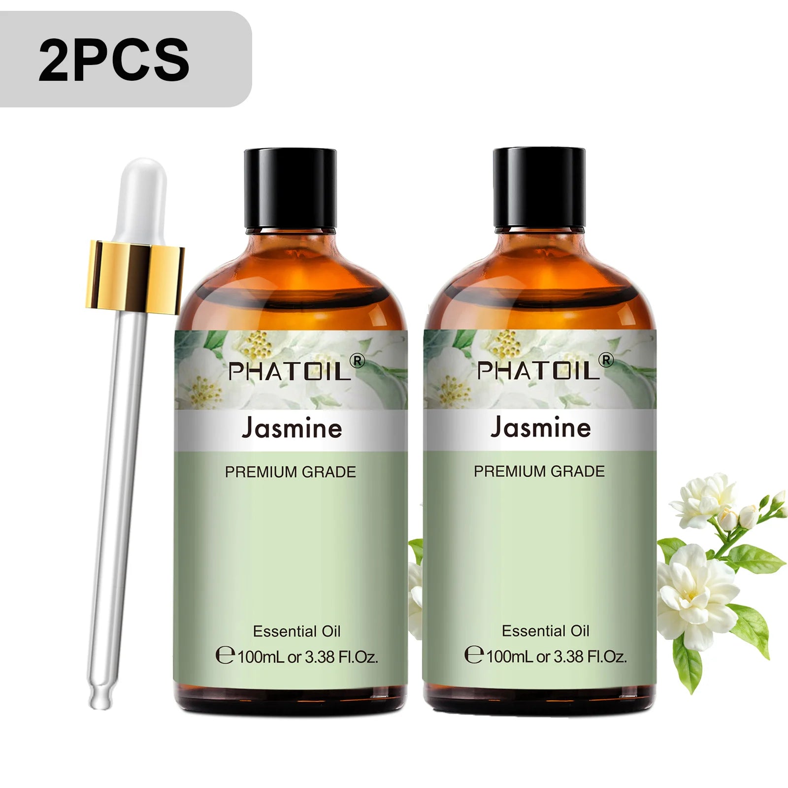 PHATOIL 2pcs/1pcs Lavender Aromatherapy Essential Oil For Diffuser,Candle Making-100ml Eucalyptus Jasmine Vanilla Cinnamon Oils