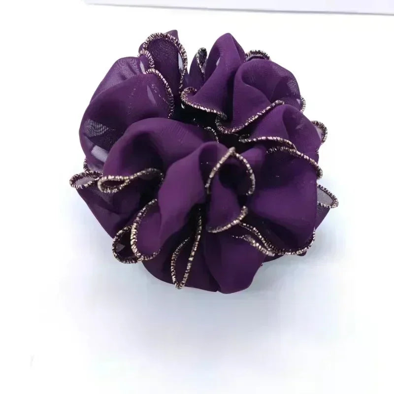Women Lace Hair Scrunchies  Bow Hair Fantaisie Tie High Elasticity