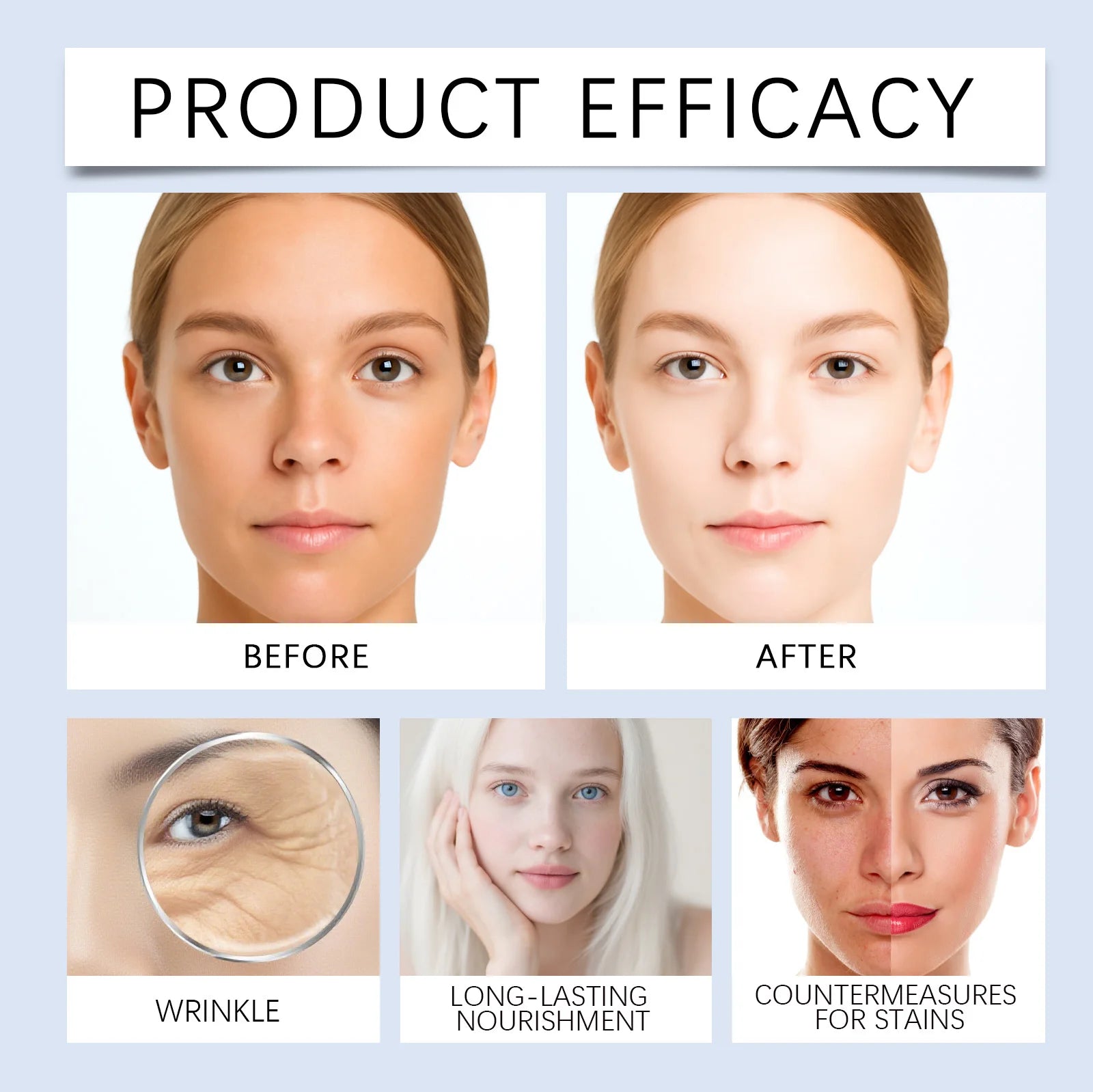 HOYGI Hyaluronic Acid Facial Essence Deep Moisturizing Face Skin Serum Hydrolyzed Collagen Anti Aging Copper Peptide Serum Care