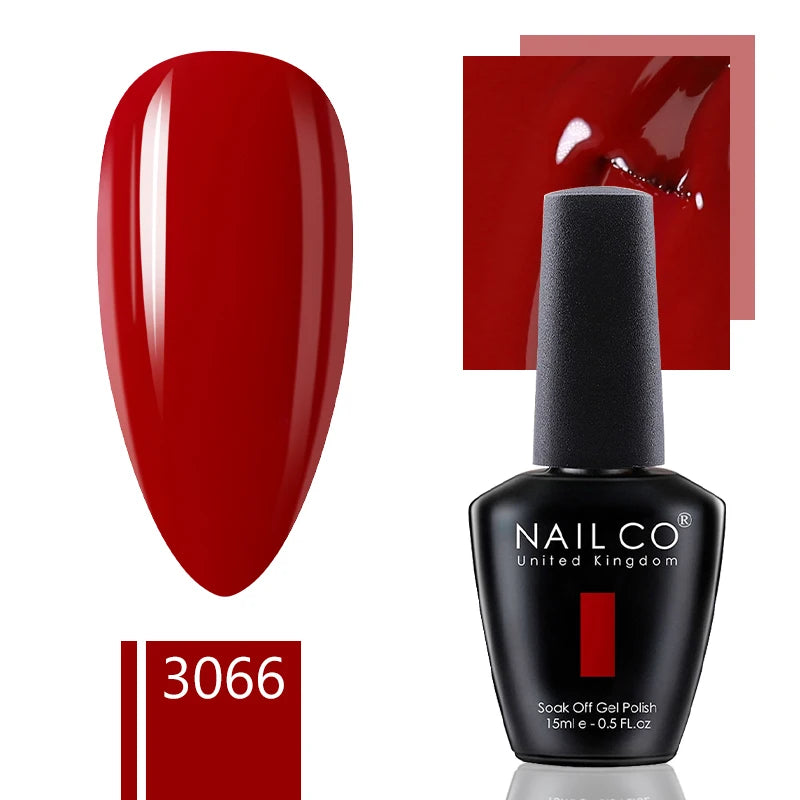 NAILCO 15ml Dark Gel Nail Polish Semi-permanent Varnish Hybrid UV Nails Art Glitter Colors Gel Polish Manicure Enamels For Nails