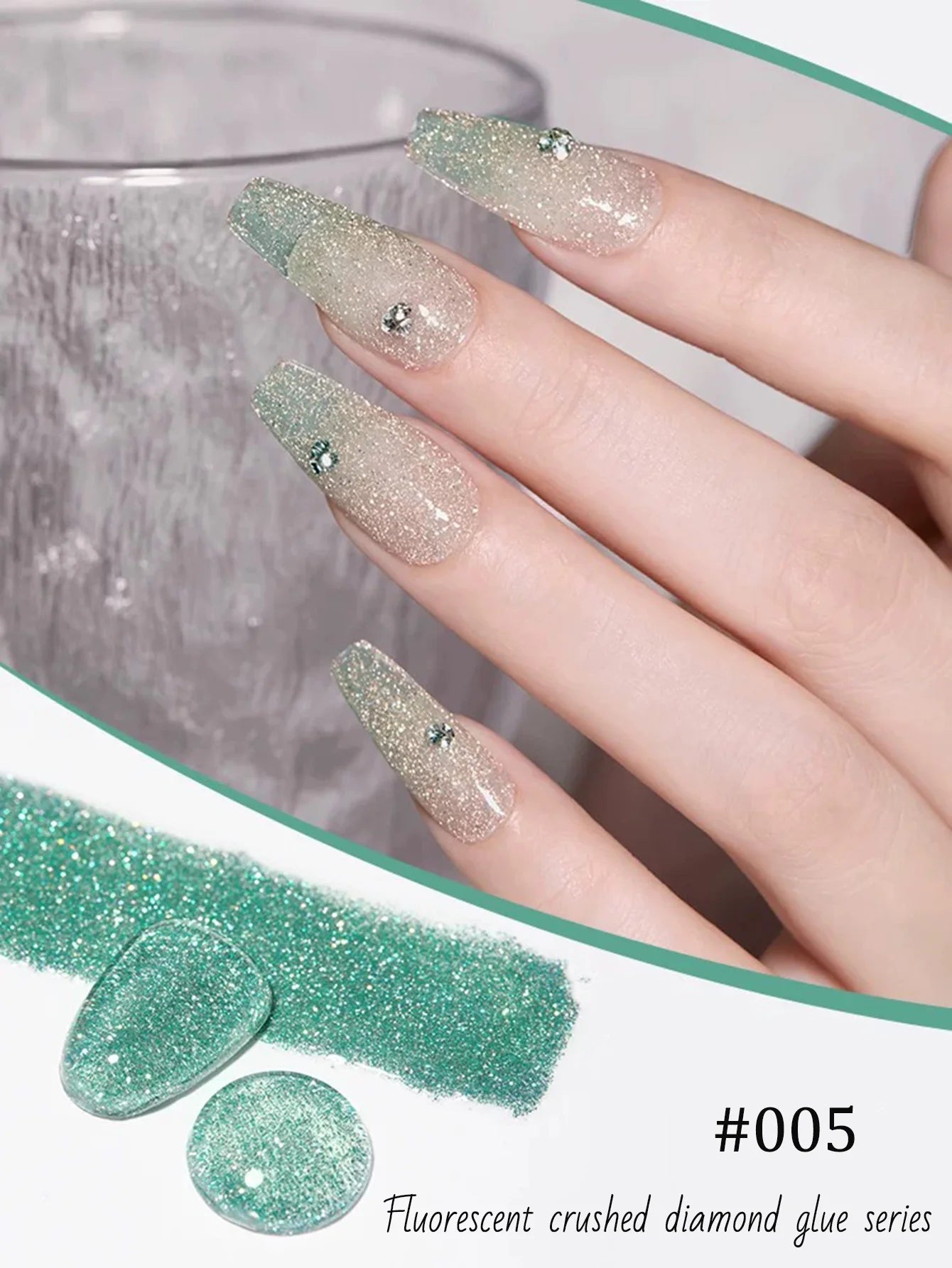MIANEL 12ML Rock Sugar Crushed Diamond Gel Nail Polish Pink Glitter Nail Polish Top Selling Pink Nails Summer Nails 1-12pcs