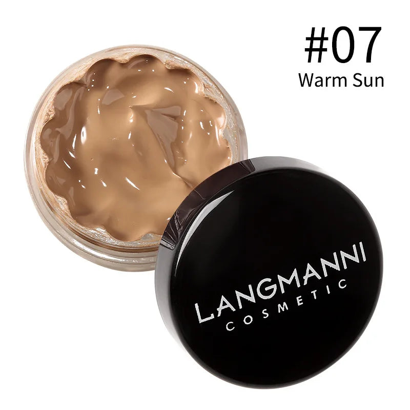 Full Coverage Liquid Concealer Waterproof Foundation Makeup Base Long Lasting Cream for Dark Circles Acne Natural Matte