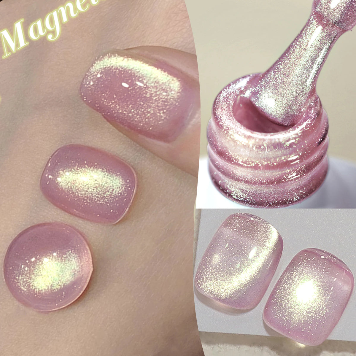 BORN PRETTY 10ml Wishing Apple Red Glass Bead Cat Magnetic Gel Ultra Shine Soak Off UV Gel Nail Art Varnish Nail Supplies