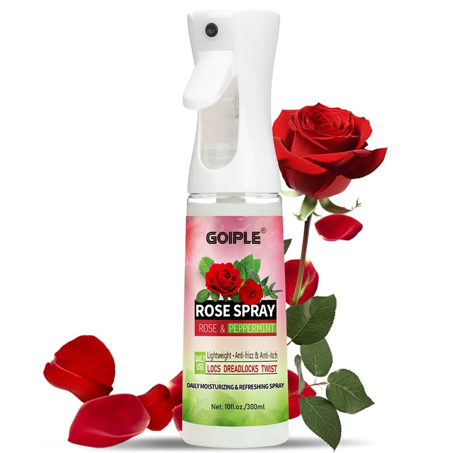 Rose Water Spray Moisturizing Nourish Hair Soothing Scalp Anti-frizz Conditioner Add Hair Shine and Smoothness Hair Care Product