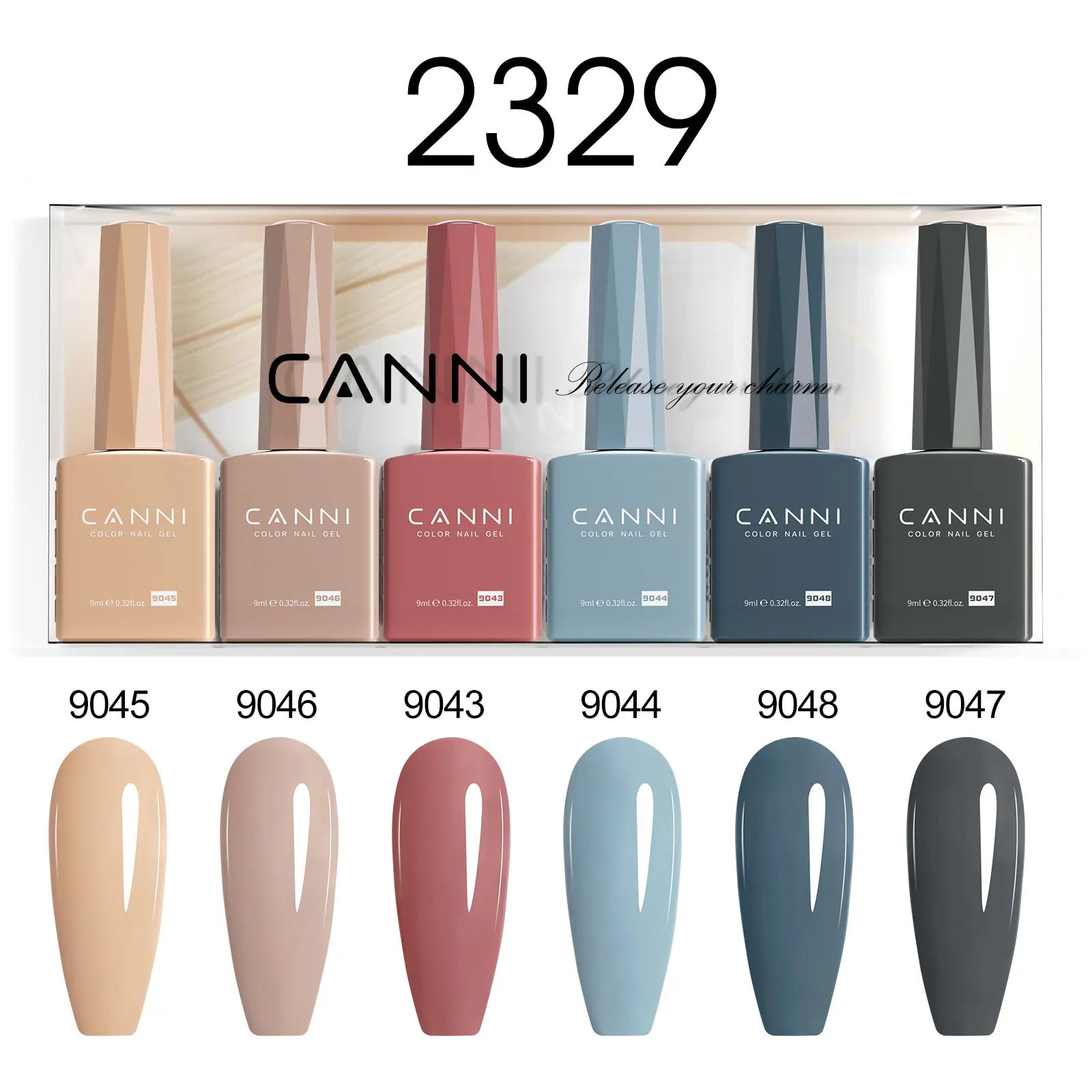 6pcs*9ml HEMA TPO FREE Nail Gel Polish CANNI Semi Permanent Jelly Pink Nude Color Gel Varnish Great Coverage UV LED Lacquer