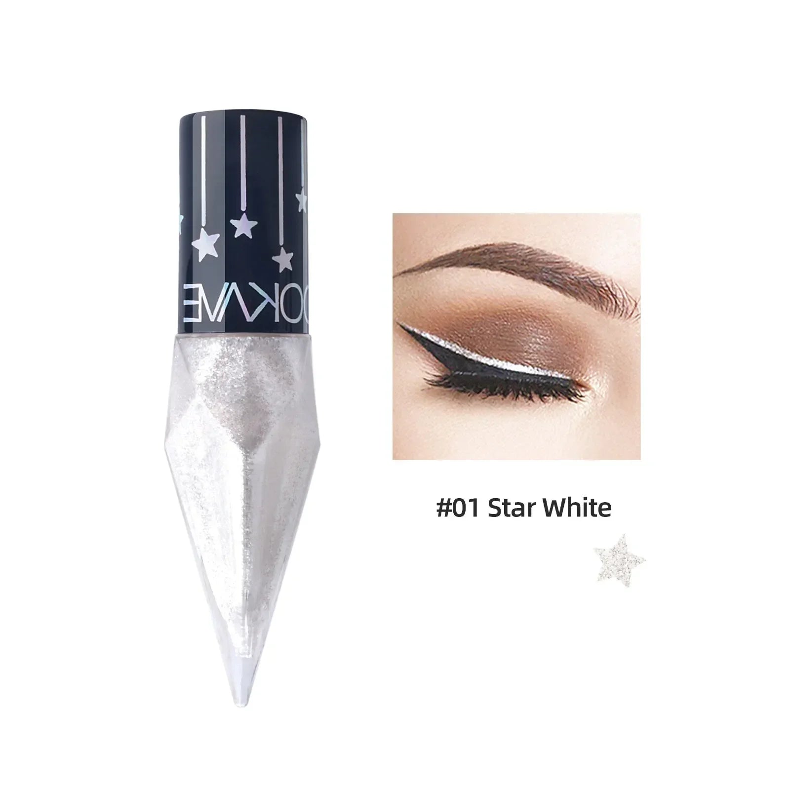 Shiny Eye Liners Pigment Silver Rose Gold Color Liquid Glitter eyeshadow Professional Eyeliner Beauty Cosmetics Makeup for Women