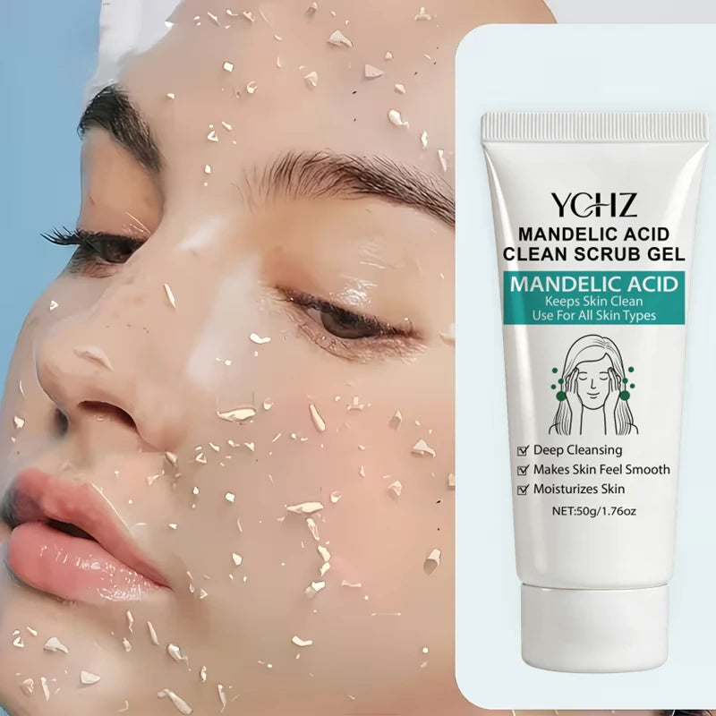 50g Mandelic Acid Cleansing Gel——Deeply Cleanses and Unclogs Pores, Contains Aloe Vera and Rose Essence, Makes Skin Smooth and Delicate, Suitable for All Skin Types