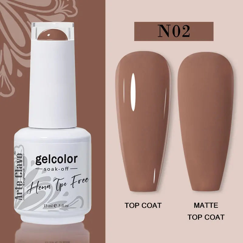 Arte Clavo 116Colors Gel Nail Polish 15ml Colorful Gel Semi Permanent Soak Off UV Gel Nail Art DIY Design Varnishe Nail Supplies