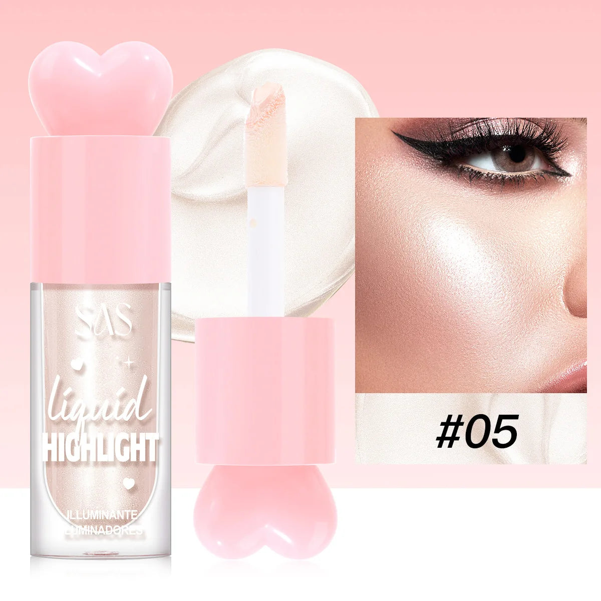 Liquid Highlighter For Face Contouring Makeup Shimmer Brightening Moisturizer Body And Cheekbone Enhancer