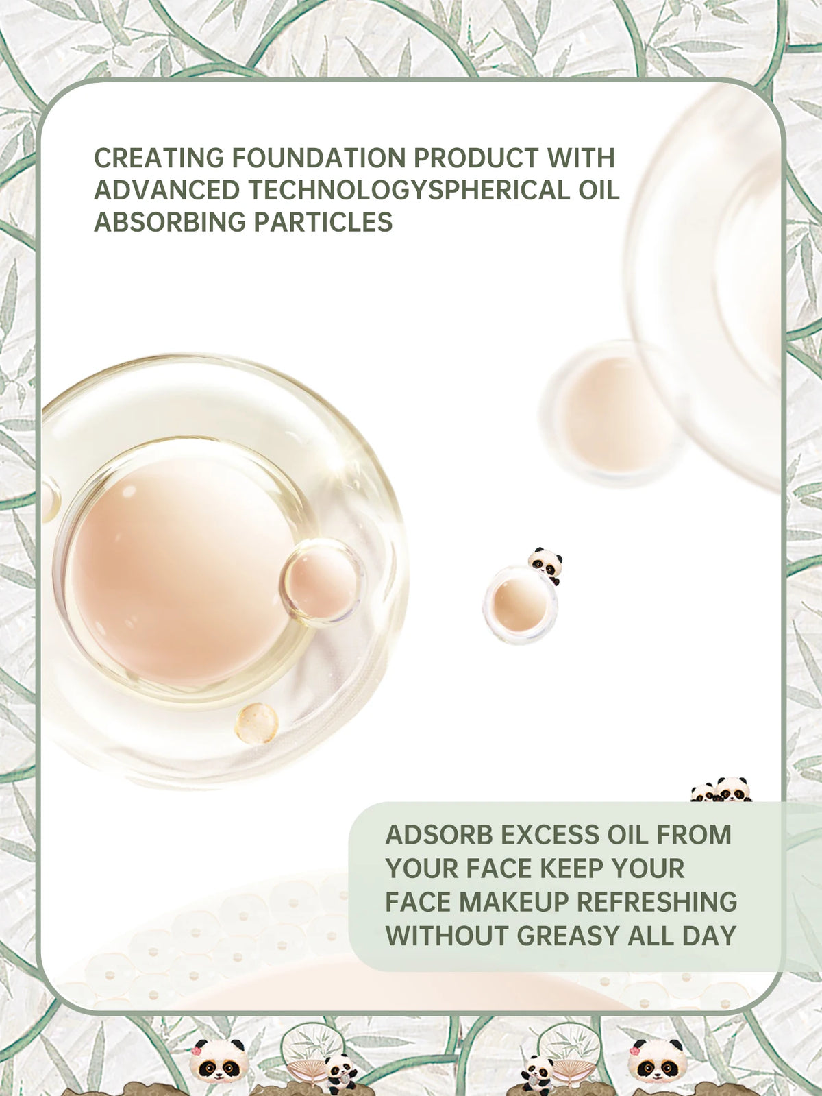 CATKIN Makeup Panda Land Full Coverage Cushion Foundation Breathable Hydrating Nourishing Poreless Foundation for Sensitive skin