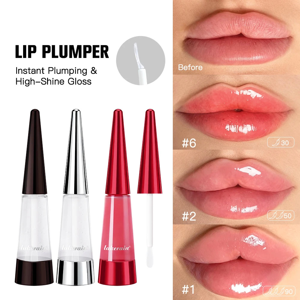 Lip Plumper Korean Cosmetics Moisturizing Transparent Gloss Fragrance Free Plumping Care 0.15oz Stocking Stuffer