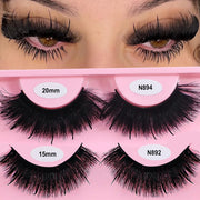 REDSIREN Faux Mink Lash Spikes Wispy Thick Natural Full Strip Lashes New Makeup Fluffy Mink Eyelashes