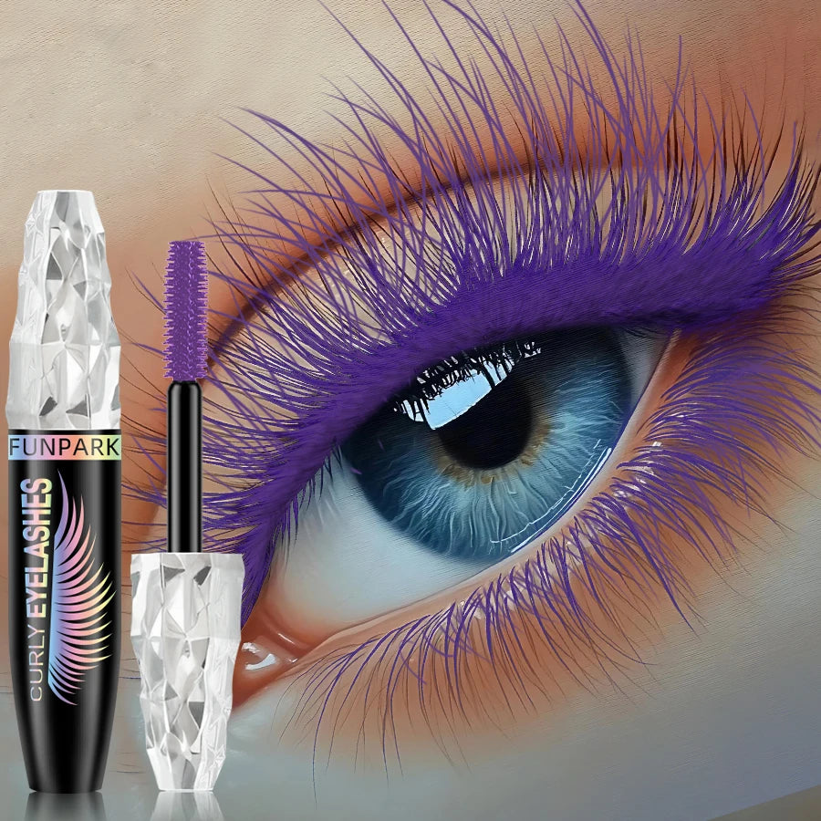 5D Mascara with Big Eyes Waterproof Thickening Lengthening Curling Liquid Fiber Mascara Eyelash Extension Makeup Gifts for Women
