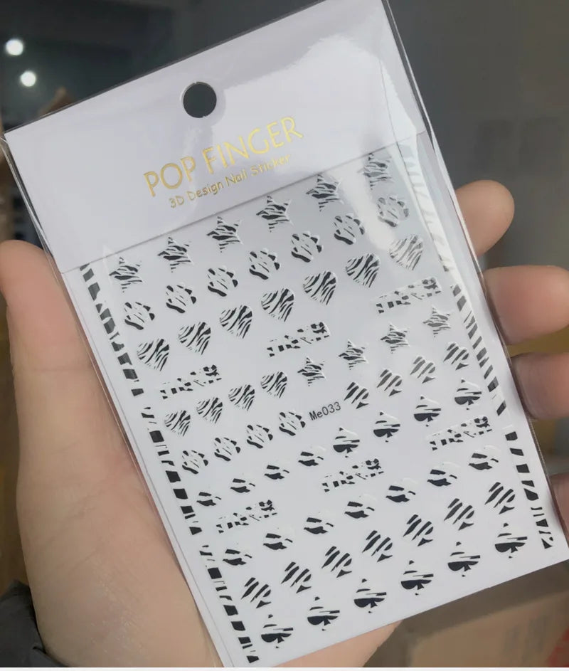 Press on Nails Tiger Symbol Nails Decals Design Fierce Wild Animal Leopard Decoration Manicure Stickers Nails Accessories Tools