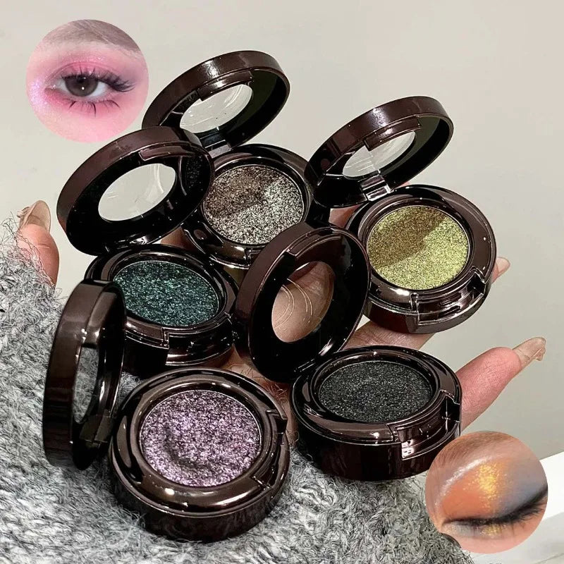 Metallic Glitter Eyeshadow Cream Chameleon Butterfly Green Shimmer Highlighter Pearlescent Eyeshadow Palette Sparkle Eyes Makeup