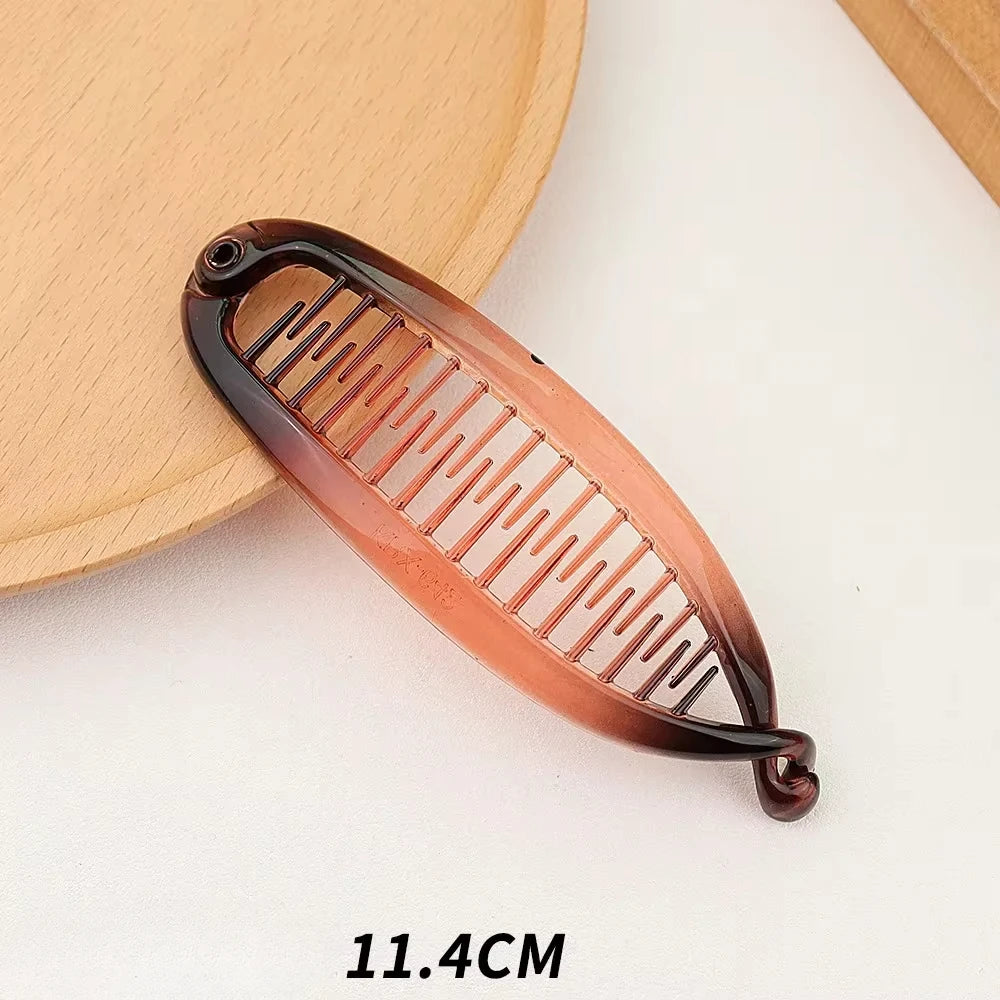 Matte Frosted Ponytail Banana Hair Clip Fish Shaped Hairpin Headband for Women Hair Accessories Twist Clamp Barrettes Headwear