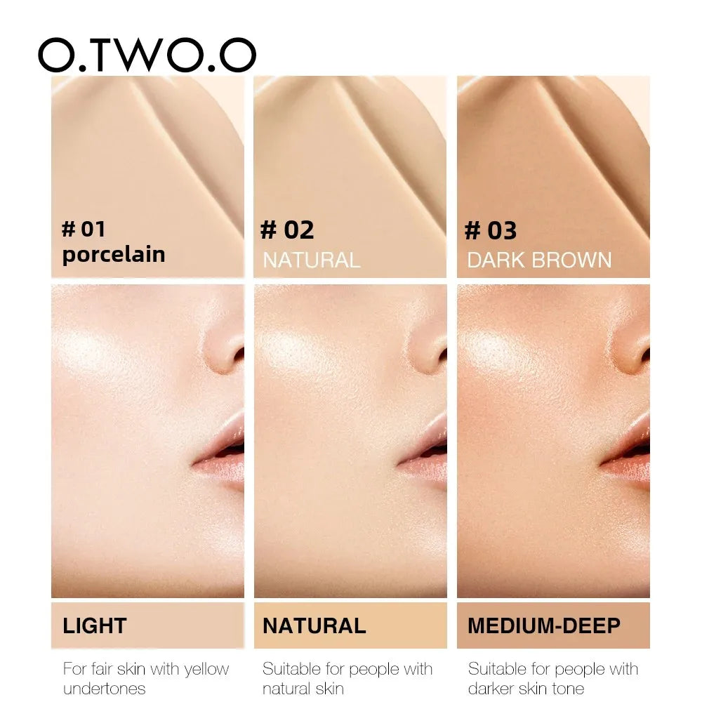 Natural Finish Liquid Foundation Full Coverage Makeup Base Oil Free BB Cream Long Lasting Face Concealer Cosmetics