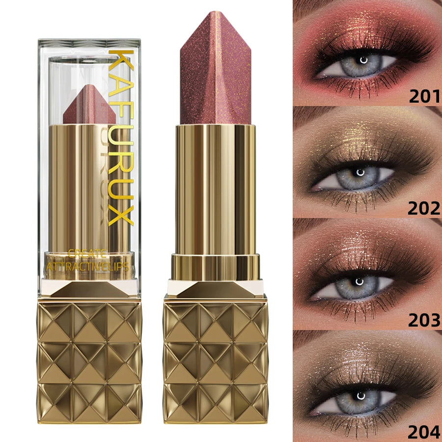 Two-tone Color Pearlescent Brown Eyeshadow 2 in 1 Pencil Stick Shimmer Eye Shadow Pen Korean Makeup Long Lasting Cosmetic Gifts