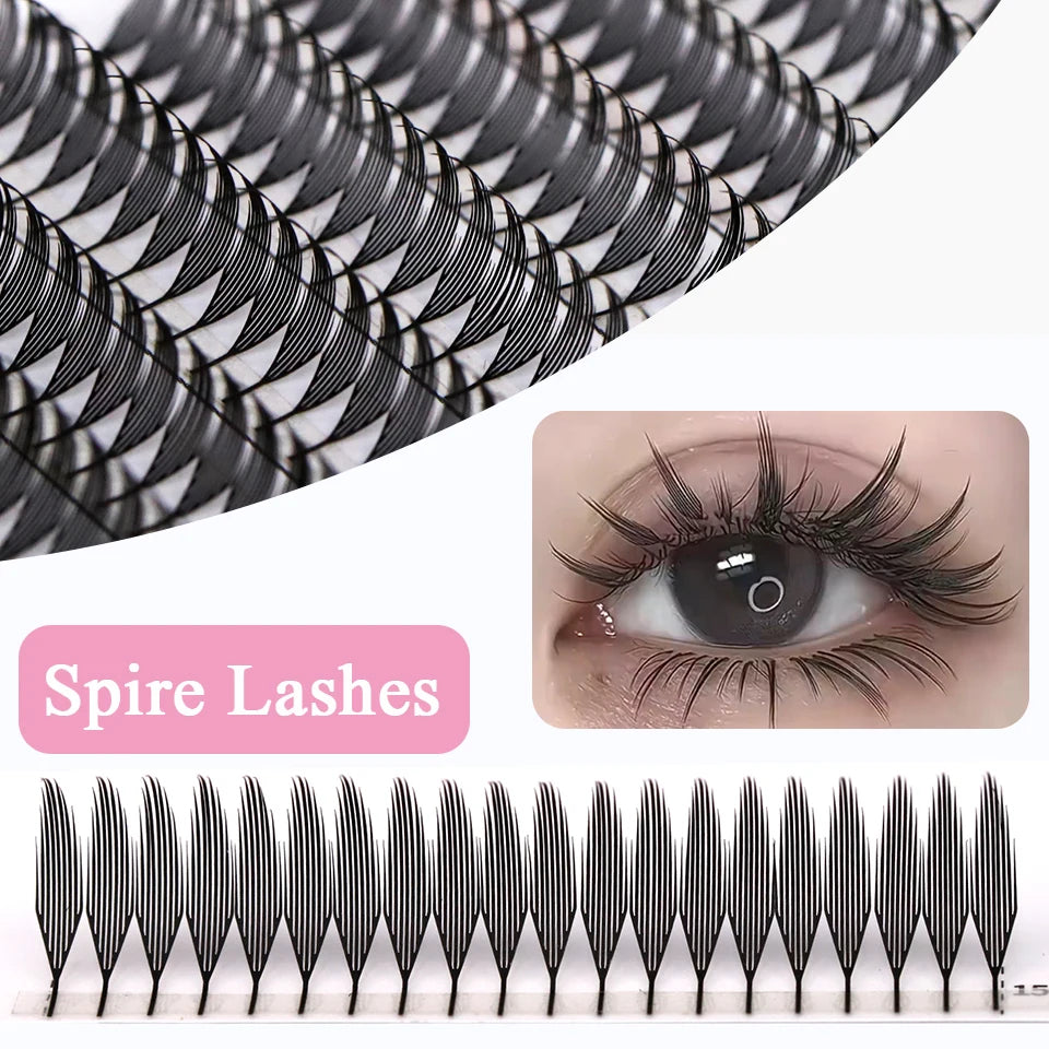 New Fashion Shiny Comic Spire Eyelash Extension Holographic Manga False Eyelashes Tinsel Anime Lashes For Christmas Party Makeup