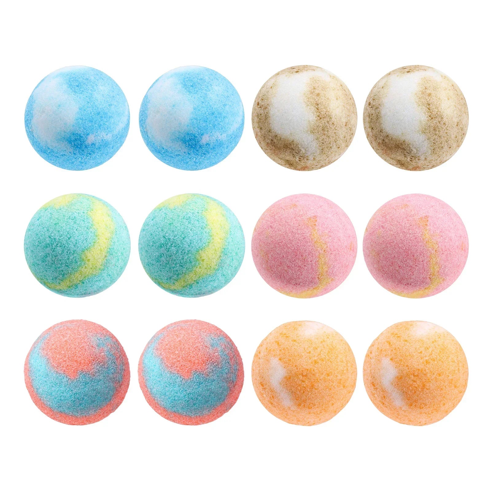 Holiday Sea Salt Bath Bomb Gift Set 12 Pcs - Keratin Formula Softens & Removes Dead Skin, Perfect for Foot Spa & Relaxation.