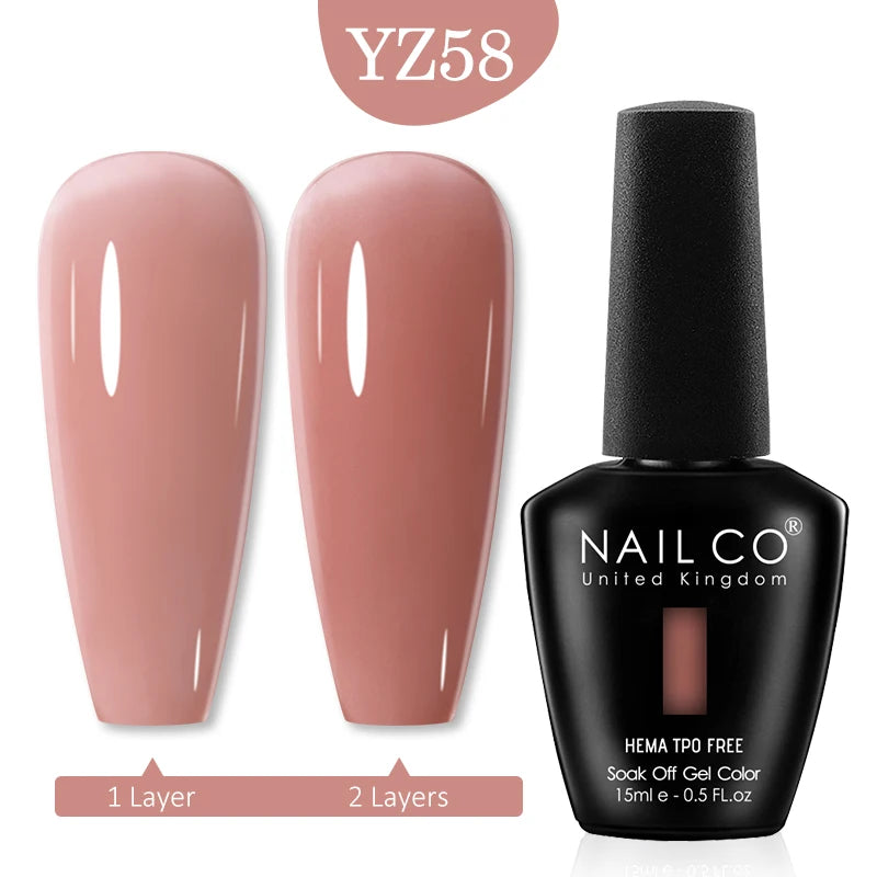 NailCO Pink Colors HEMA FREE Gel Nail Polish Nail Art Vernis Semi Permanent UV Lamp Gel Manicure for Nails Supplies Gel Polish