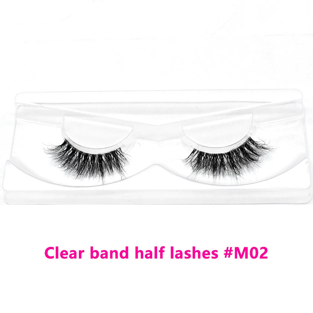 Bulk Items 10/30/60/100 Pairs Mink Half Lashes Natural Long Fluffy Wispy Half False Eyelashes Extension Lightweight Short Lashes