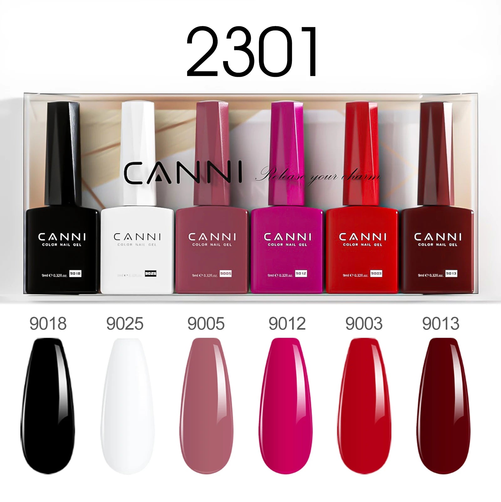 6pcs*9ml HEMA TPO FREE Nail Gel Polish CANNI Semi Permanent Jelly Pink Nude Color Gel Varnish Great Coverage UV LED Lacquer