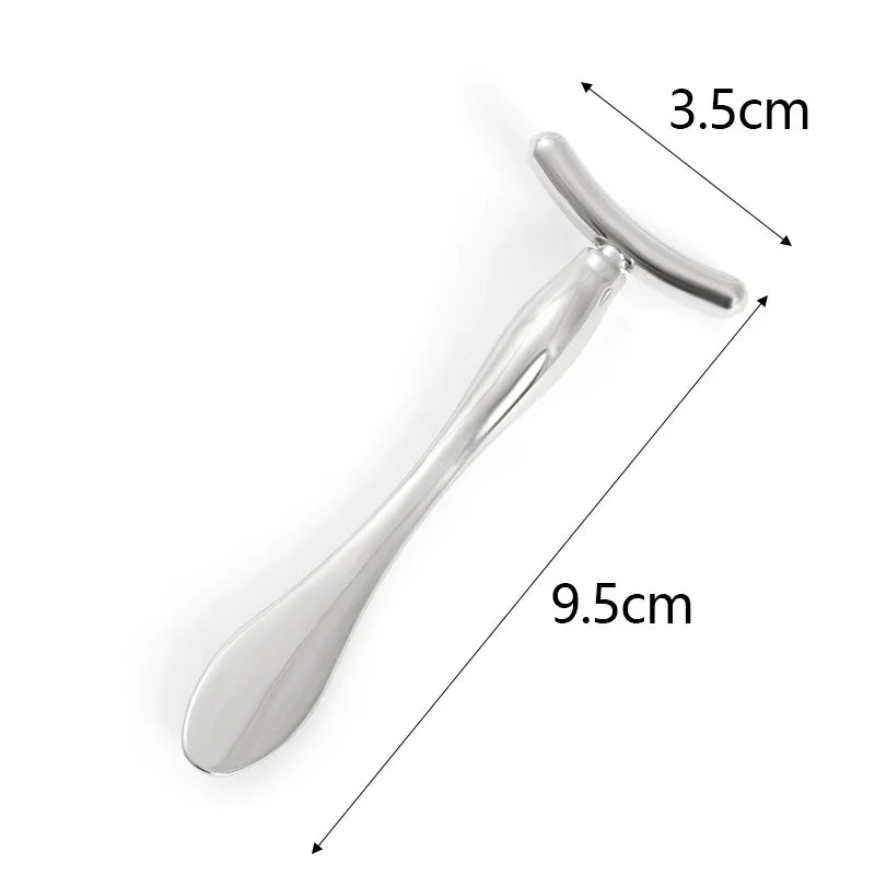 1PC Mini Metal Eye Cream Applicator Eye Cream Mixing Spatula Spoon Face Lifting Massage Facial Massager Thin Face Magic Stick