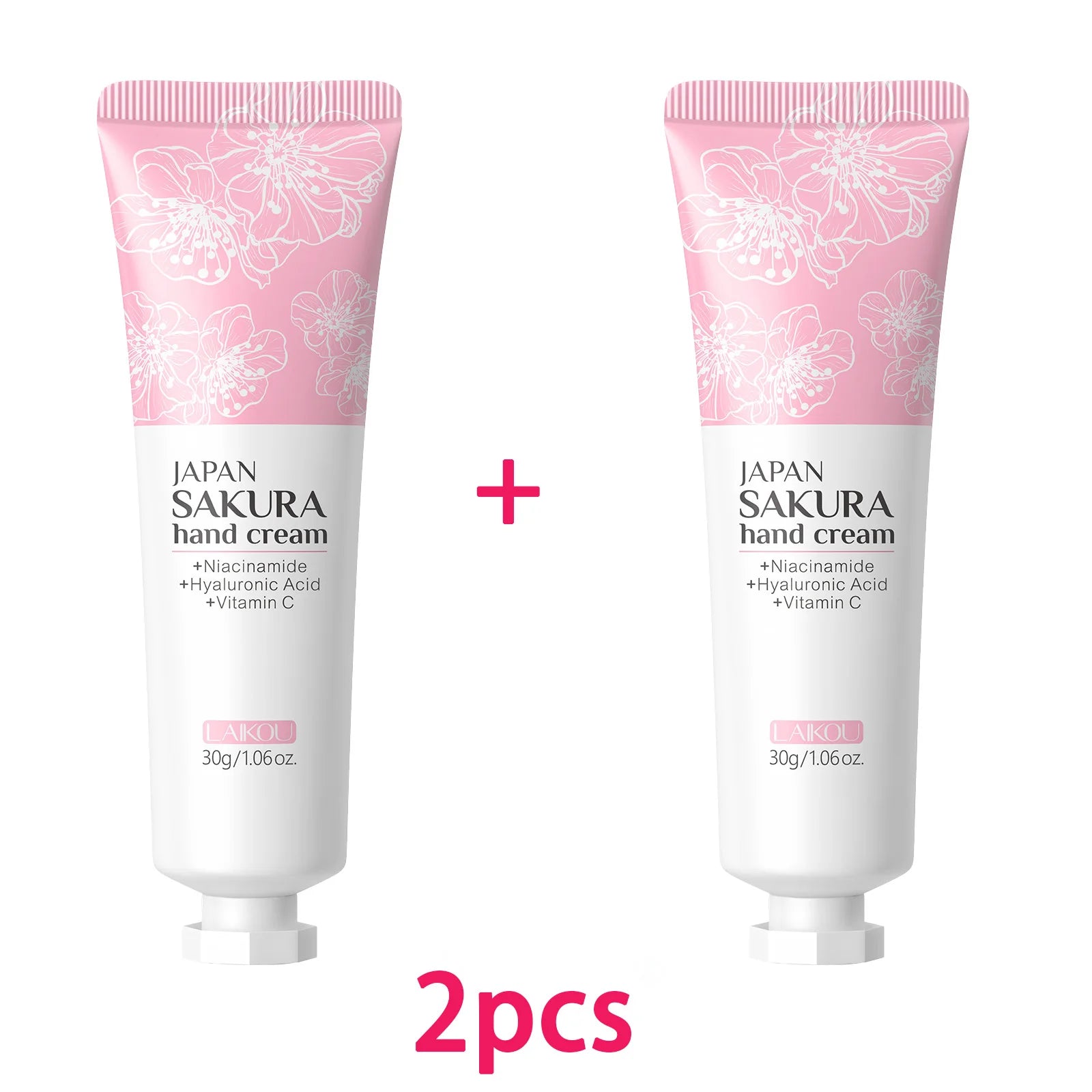 LAIKOU Sakura Hand Cream Hydrating Moisturizing Nourishing Smoothing Brightening Repairing Non‑Greasy For Dry Rough Skin 30g