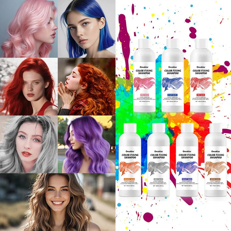 Color Hair Dye Shampoo, Keep Your Hair Color for A Long Time,Suitable for Outdoor Activities,Birthday Parties,Hair Dye