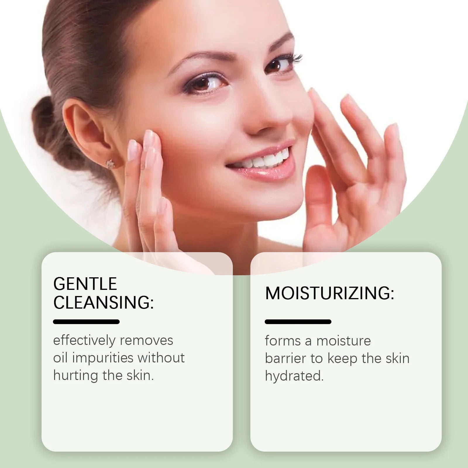 Hoygi Hyaluronic Acid Face Cleanser Gel Deep Pore Cleansing Moisturizing Non Drying Makeup Remover for Sensitive Skin 100ml