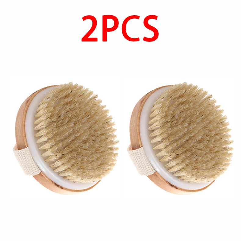Shower Brush for The Back Handheld Dry Brushing Body Exfoliating Brush Bathroom Cellulite Back Bath Massage  Brush